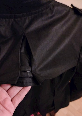 Siyah Kadın Midi Trençkot Kemerli - Görsel 6