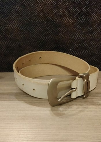Mudo beyaz deri kemer - Görsel 4