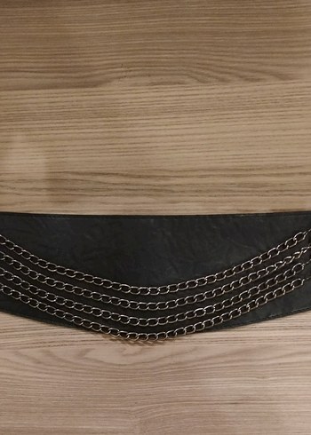 zincir detaylı kalın kemer - Görsel 4