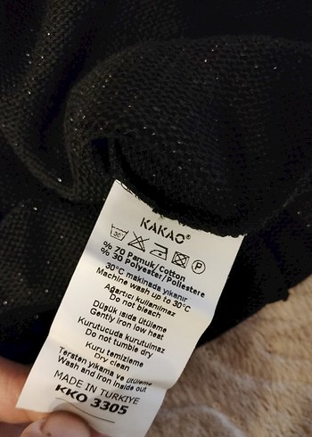 simli siyah transparan detaylı bluz - Görsel 7