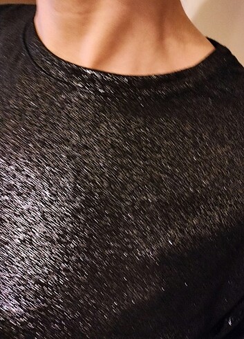 antrasit simli mini elbise - Görsel 6