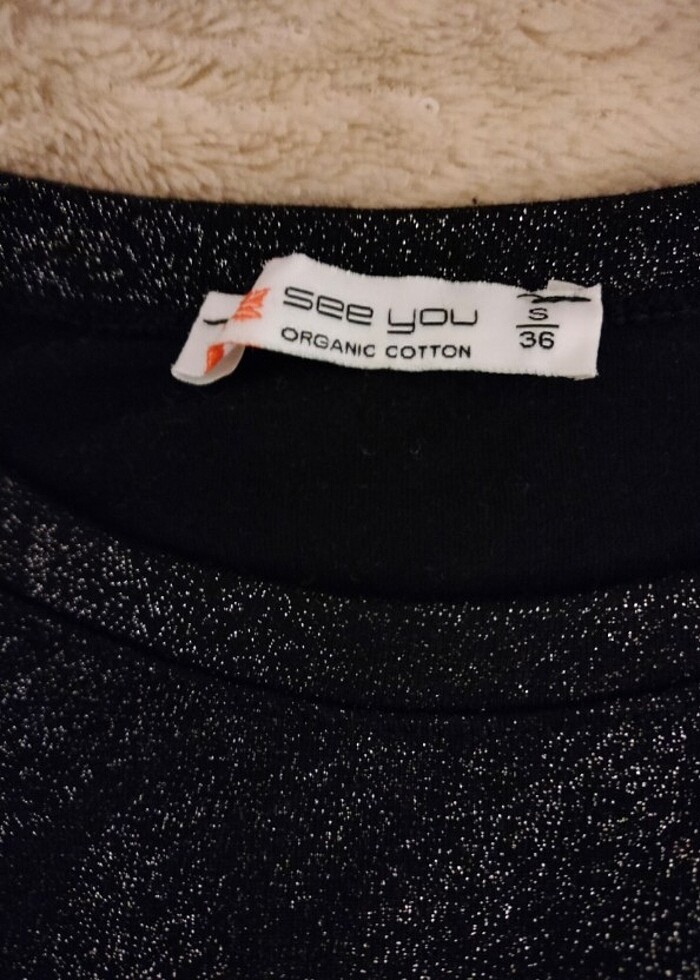 antrasit simli mini elbise - Görsel 4