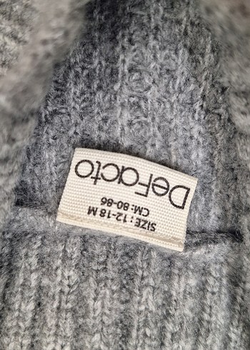 Gri Erkek Çocuk Örgü Hırka - Görsel 3