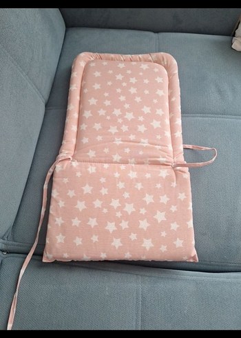 Pembe Yıldız Desenli Mama Sandalyesi Minderi - Görsel 2