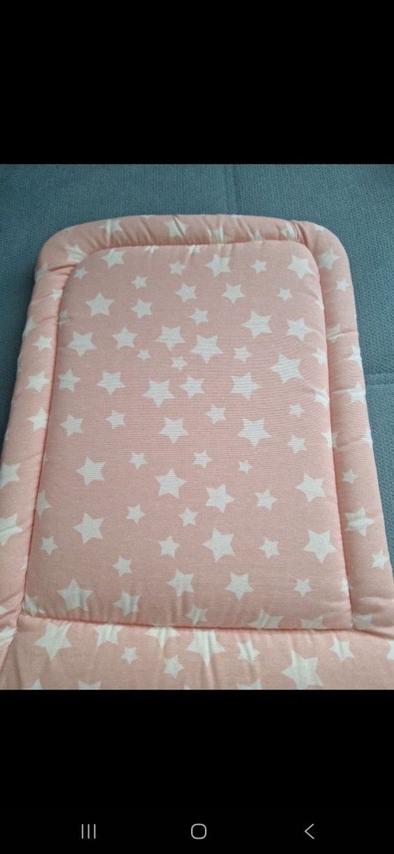 Pembe Yıldız Desenli Mama Sandalyesi Minderi - Görsel 4