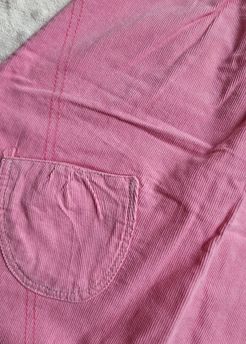 Kız bebek Pembe Kadife Elbise - Görsel 3