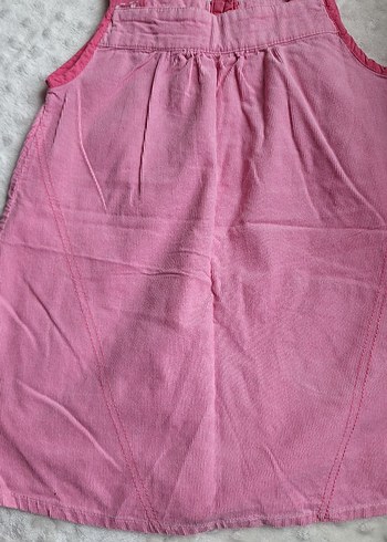 Kız bebek Pembe Kadife Elbise - Görsel 4