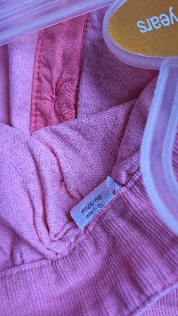 Kız bebek Pembe Kadife Elbise - Görsel 5