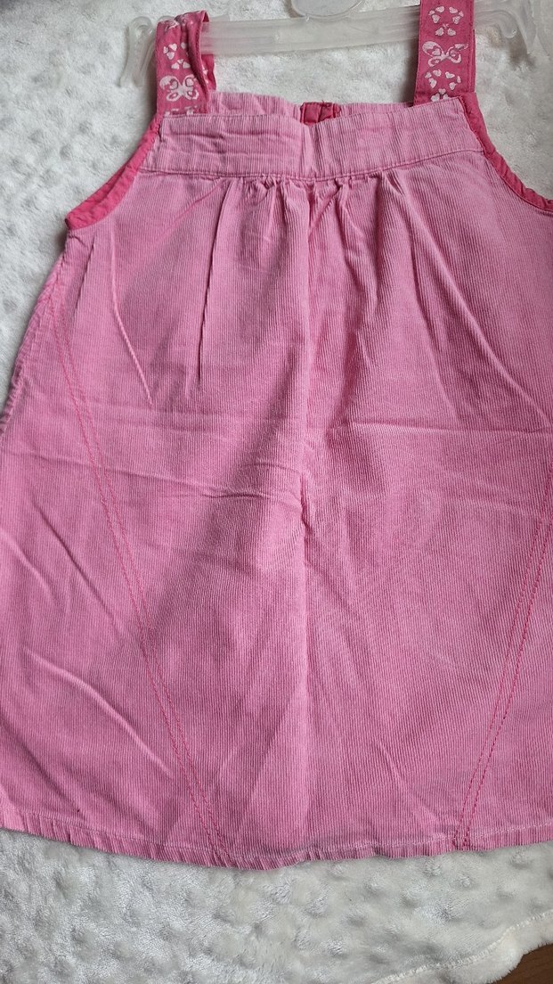 Kız bebek Pembe Kadife Elbise - Görsel 4