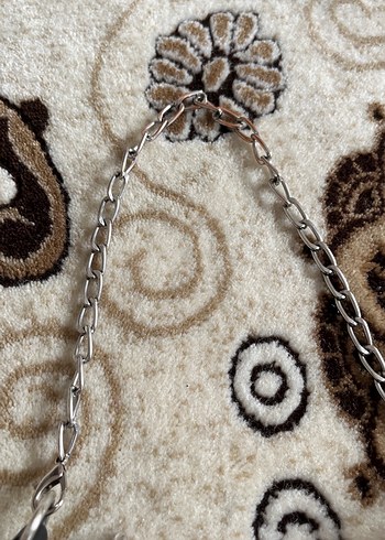 Zincir Detaylı Siyah Prada Deri Çanta - Görsel 5