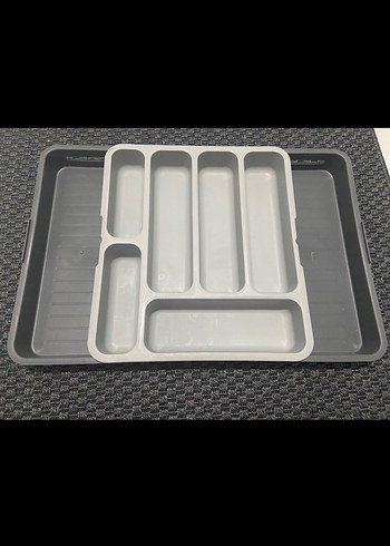 Beyaz Çok Bölmeli Çatal Kaşık Kutusu - Görsel 2