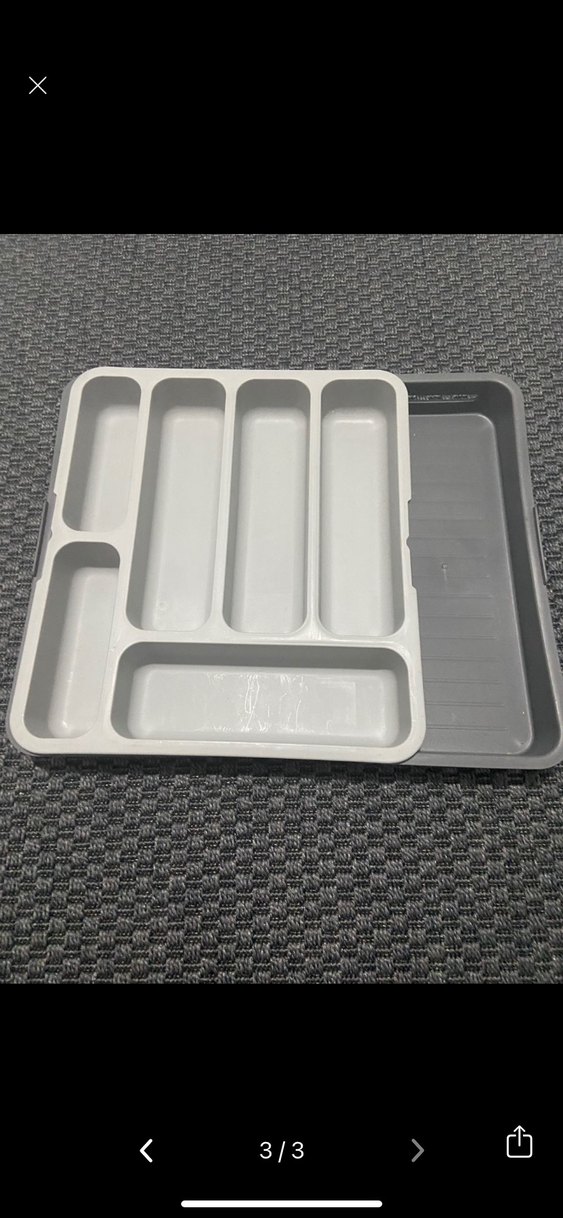 Beyaz Çok Bölmeli Çatal Kaşık Kutusu - Görsel 3