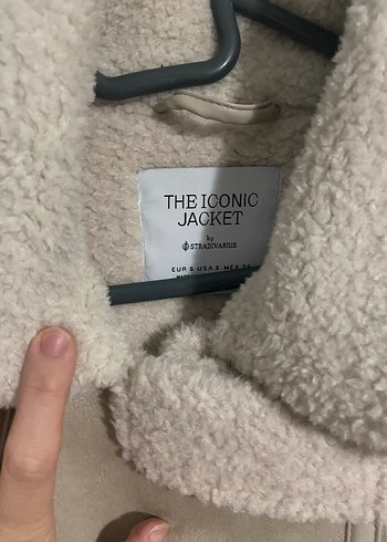 Kürklü Bej Süet Kısa Mont - Görsel 2