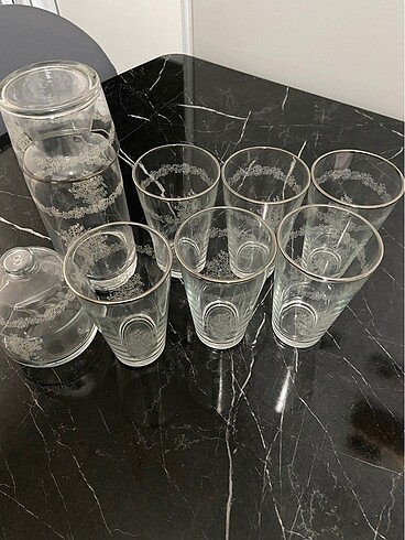 Beden gri Renk Paşabahçe Sürahi Bardak Set