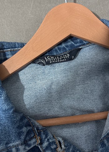 Düğmeli Mavi Kadın Denim Ceket - Görsel 3