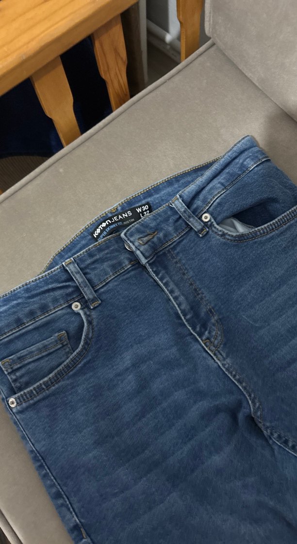Kadın Lacivert Midi Denim Kot Pantolon - Görsel 4