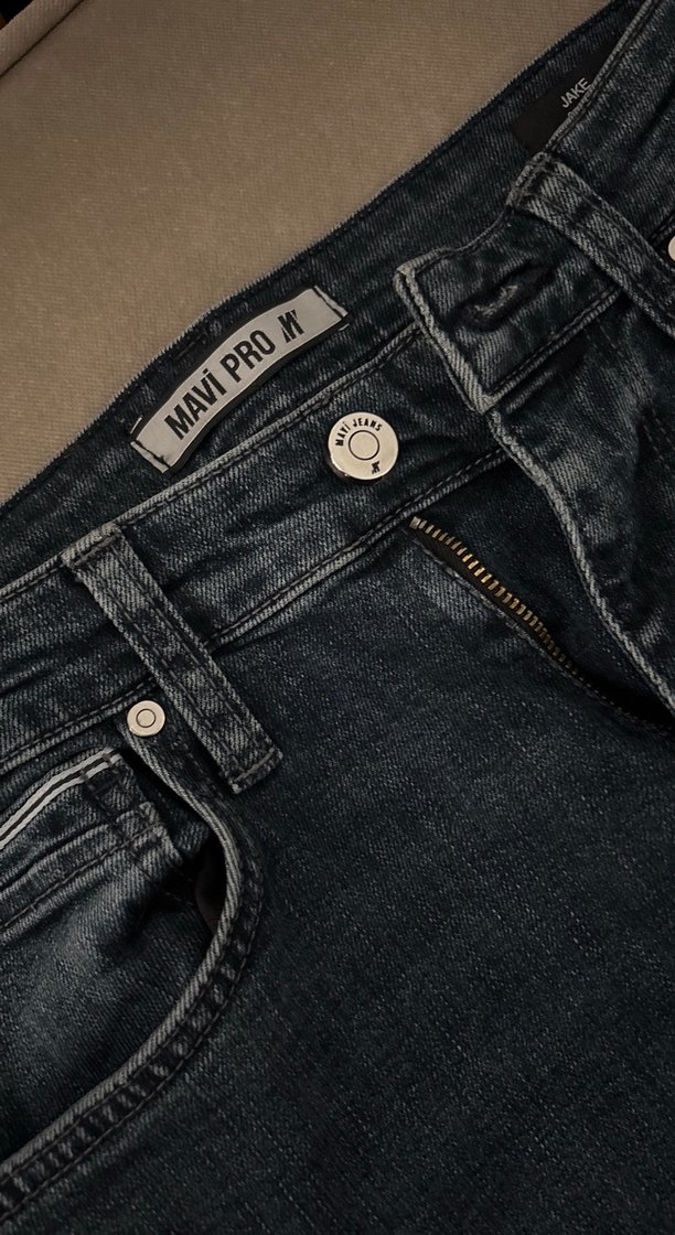 Gri Mavi Erkek Kot Pantolon - Görsel 2