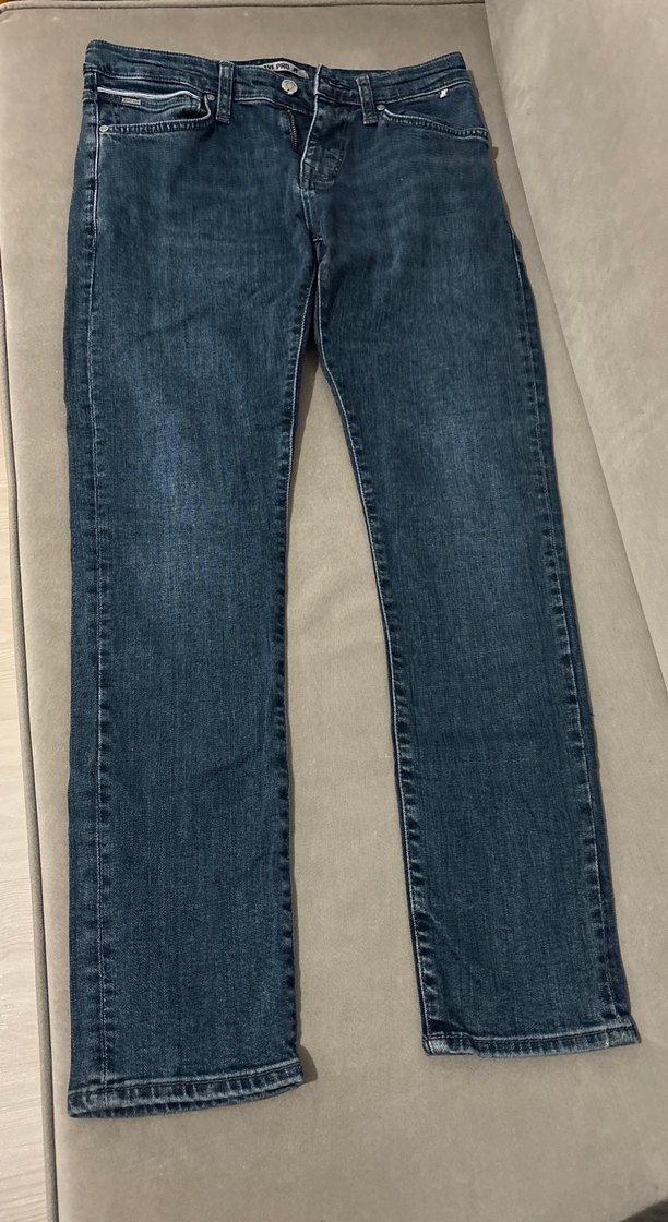 Gri Mavi Erkek Kot Pantolon - Görsel 5