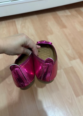 39 Beden pembe Renk Pembe Parlak Kadın Babet