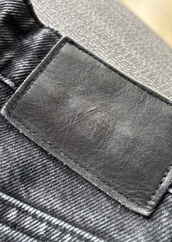 Düğmeli Gri Midi Denim Kadın Jean - Görsel 5