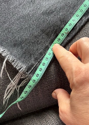 Düğmeli Gri Midi Denim Kadın Jean - Görsel 9