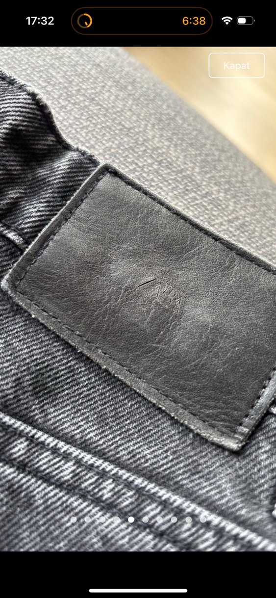 Düğmeli Gri Midi Denim Kadın Jean - Görsel 5