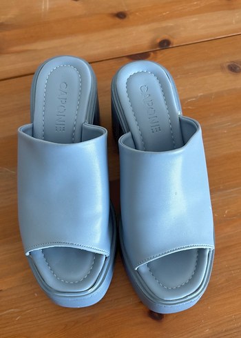 Mavi Platform Topuklu Kadın Terlik - Görsel 2