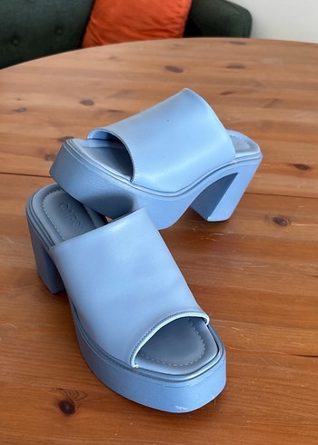 Mavi Platform Topuklu Kadın Terlik - Görsel 6