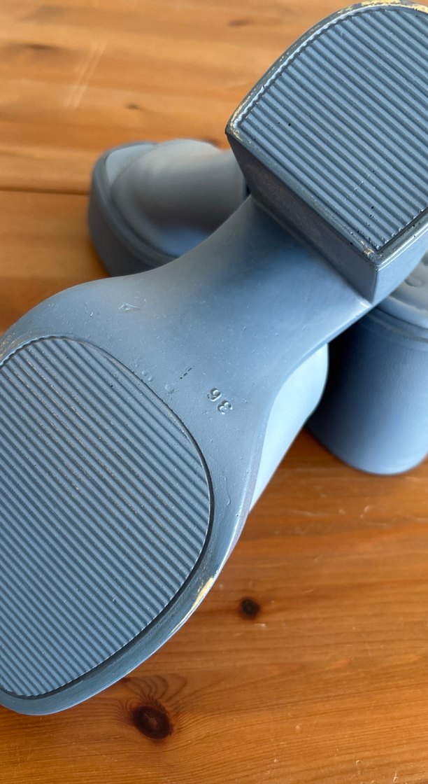 Mavi Platform Topuklu Kadın Terlik - Görsel 4