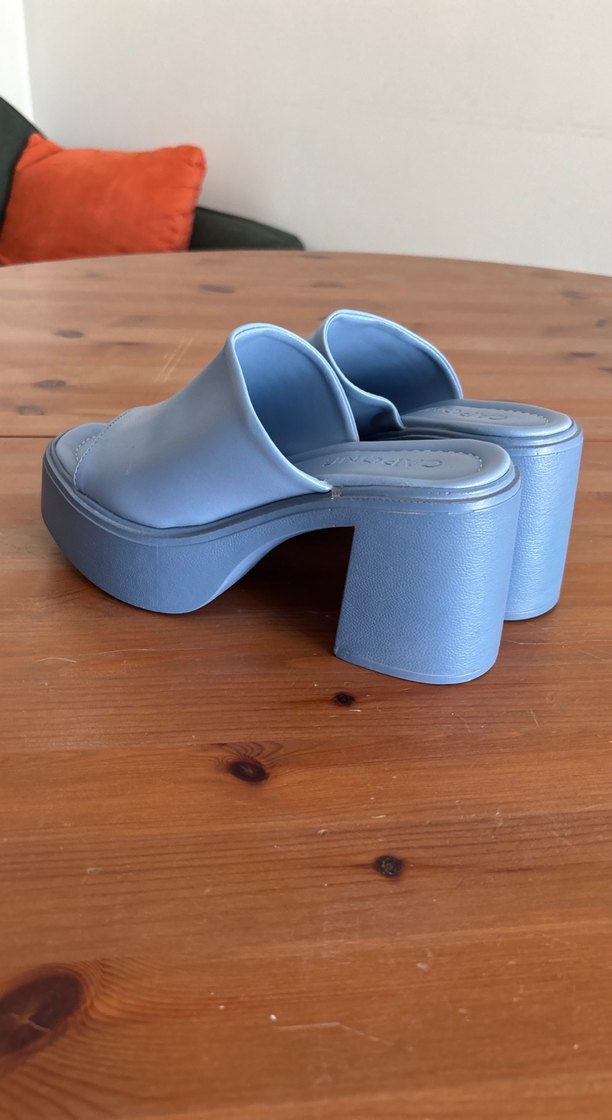 Mavi Platform Topuklu Kadın Terlik - Görsel 3