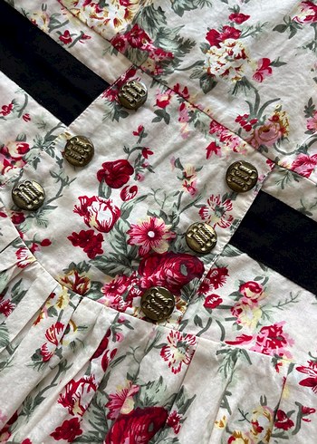 Çiçek Desenli Renkli elbise - Görsel 3