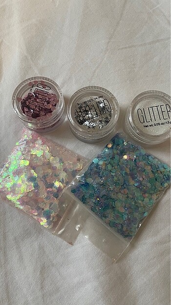 Glitter sim süs renkli