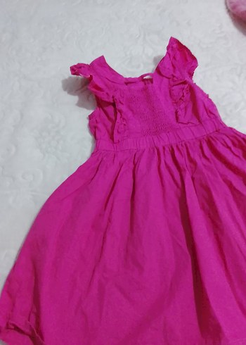 Kız Çocuk Pembe Fırfırlı Kolsuz Elbise - Görsel 5