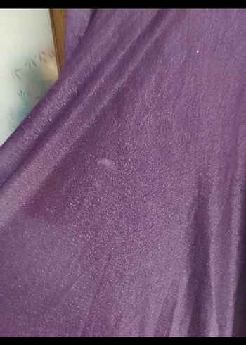 Uzun Mor Kadın Abiye Elbise - Görsel 5