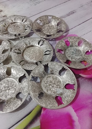 gümüş bakır bardak altlık - Görsel 5