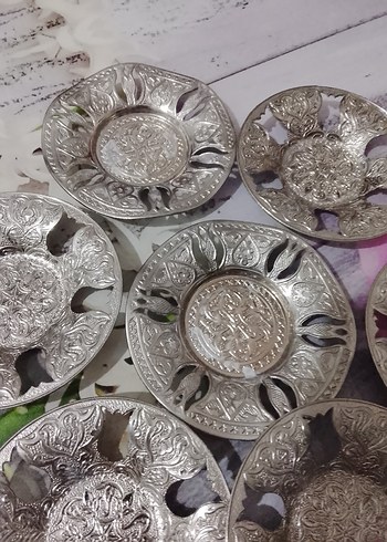 gümüş bakır bardak altlık - Görsel 2