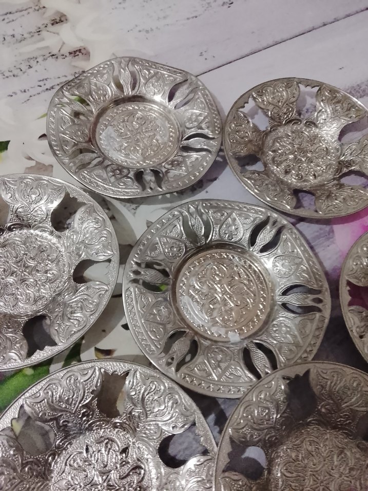 gümüş bakır bardak altlık - Görsel 2