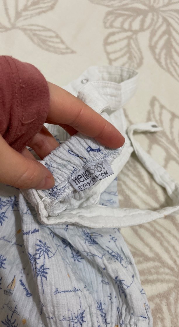 Erkek Bebek Pamuklu Askılı Tulum - Görsel 4