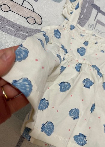 Kız Çocuk Beyaz Fırfırlı Pamuklu Elbise - Görsel 2