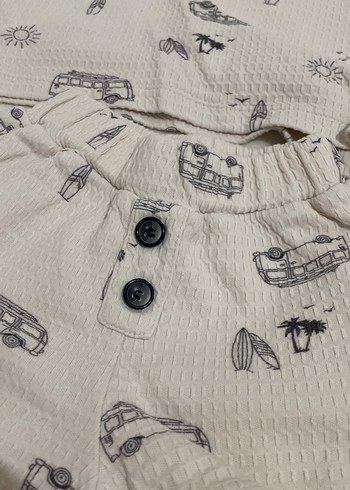 Bebek Erkek Baskılı Kısa Kollu Pamuklu Takım - Görsel 2