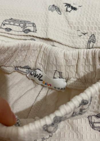 Bebek Erkek Baskılı Kısa Kollu Pamuklu Takım - Görsel 3