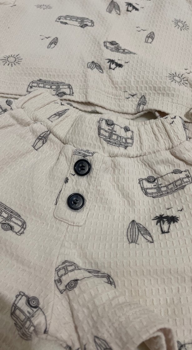 Bebek Erkek Baskılı Kısa Kollu Pamuklu Takım - Görsel 2