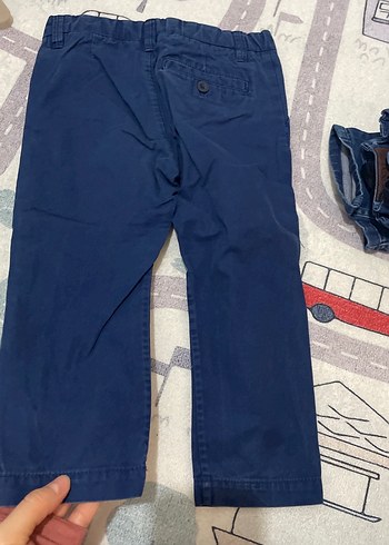 Erkek Çocuk Mavi Bağlamalı Denim Pantolon - Görsel 5