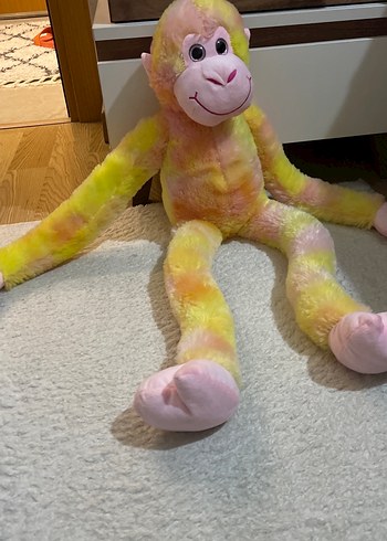 Pastel Renkli Peluş Maymun Oyuncak - Görsel 2