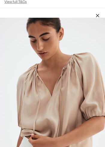 Bej Salaş Drapeli Kadın Bluz - Görsel 2