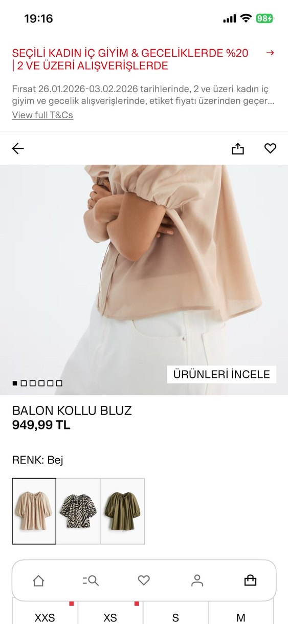 Bej Salaş Drapeli Kadın Bluz - Görsel 5