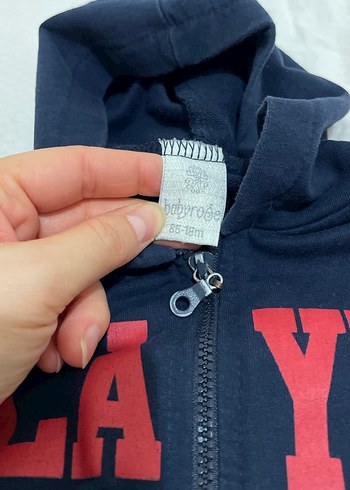 Erkek Çocuk Kapüşonlu Fermuarlı Lacivert Sweatshirt - Görsel 4