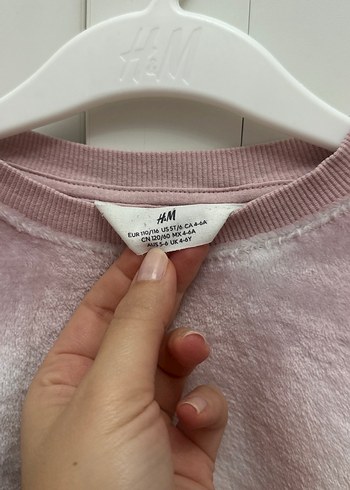 Kız Çocuk Peluş Tavşan Baskılı Sweatshirt - Görsel 2