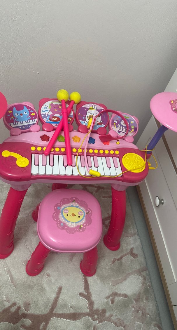 Renkli Pembe Eğitici Müzik Seti - Görsel 3