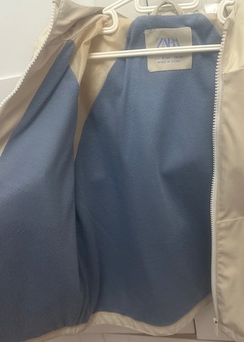 Kapüşonlu Kız Çocuk Bej Yağmurluk - Görsel 5